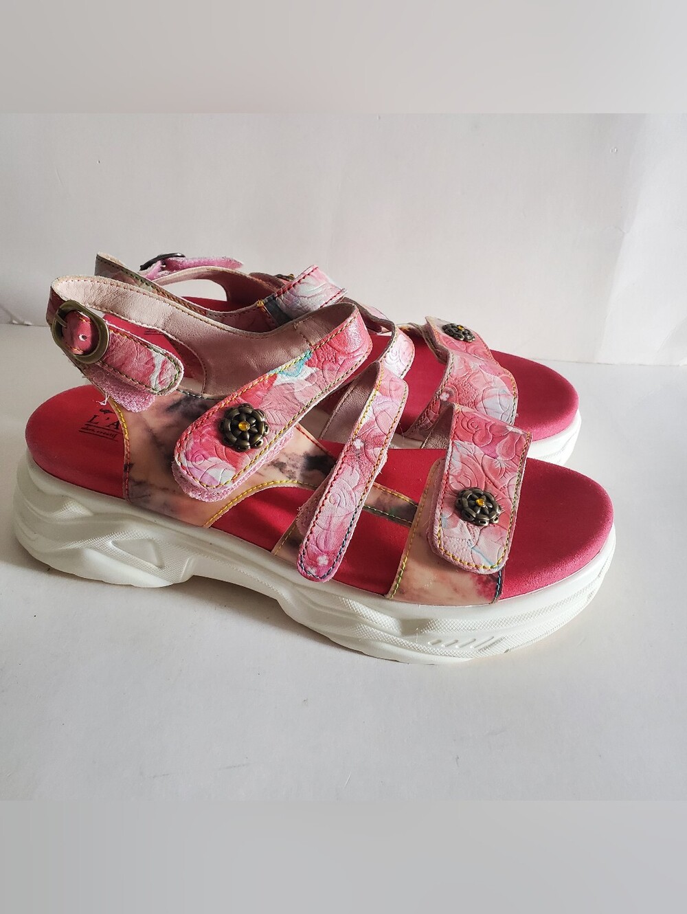 Spring Step L'Artiste Women's Seansand Pink Platform Slide Sandal Size 9.5-10